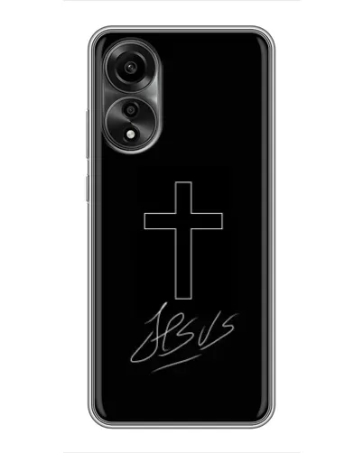 Чохол для OPPO A78 (4G) з картинкою «Графічний хрест Jesus» Чохол для OPPO A78 (4G) з картинкою «Графічний хрест Jesus»