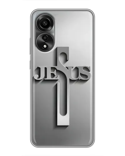 Чохол для OPPO A78 (4G) з картинкою «Металевий хрест Jesus» Чохол для OPPO A78 (4G) з картинкою «Металевий хрест Jesus»