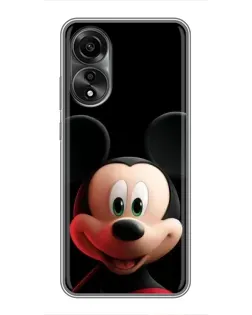 Чехол для OPPO A78 (4G) с картинкой «Улыбающийся Микки Маус»