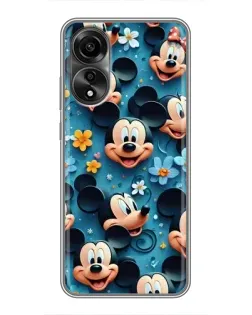 Чехол для OPPO A78 (4G) с картинкой «Паттерн Микки и Минни»
