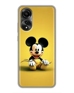Чехол для OPPO A78 (4G) с картинкой «Микки на желтом»