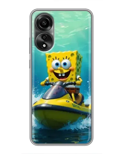 Чохол для OPPO A78 (4G) з картинкою «Спанч Боб на гідроциклі» Чохол для OPPO A78 (4G) з картинкою «Спанч Боб на гідроциклі»