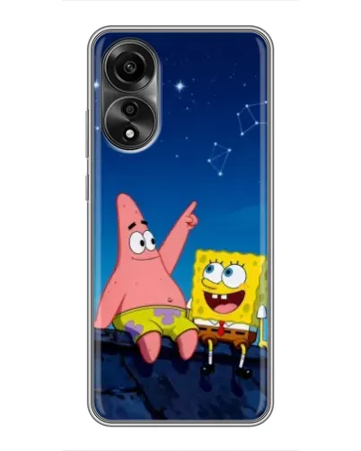 Чохол для OPPO A78 (4G) з картинкою «Губка Боб та Патрік вночі» Чохол для OPPO A78 (4G) з картинкою «Губка Боб та Патрік вночі»