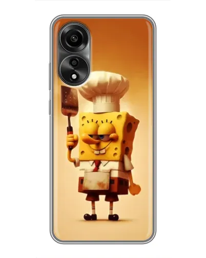 Чохол для OPPO A78 (4G) з картинкою «Губка Боб кухар» Чохол для OPPO A78 (4G) з картинкою «Губка Боб кухар»