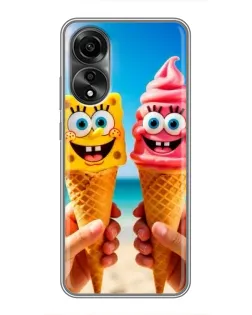 Чохол для OPPO A78 (4G) з картинкою «Спанч Боб морозиво»
