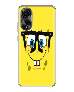 Чехол для OPPO A78 (4G) с картинкой «Минималистичный Спанч Боб» Чехол для OPPO A78 (4G) с картинкой «Минималистичный Спанч Боб»