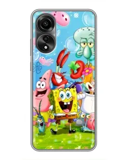 Чехол для OPPO A78 (4G) с картинкой «Губка Боб и друзья» Чехол для OPPO A78 (4G) с картинкой «Губка Боб и друзья»