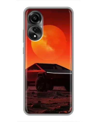 Чехол для OPPO A78 (4G) с картинкой «Cybertruck на Марсе»