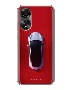 Чехол для OPPO A78 (4G) с картинкой «Tesla Top View» Чехол для OPPO A78 (4G) с картинкой «Tesla Top View»