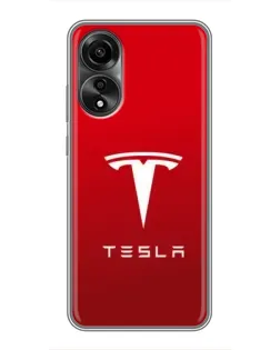 Чехол для OPPO A78 (4G) с картинкой «Tesla Red Classic» Чехол для OPPO A78 (4G) с картинкой «Tesla Red Classic»