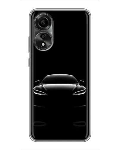 Чехол для OPPO A78 (4G) с картинкой «Силуэт Tesla Night»