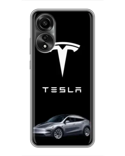 Чехол для OPPO A78 (4G) с картинкой «Tesla Model Y»