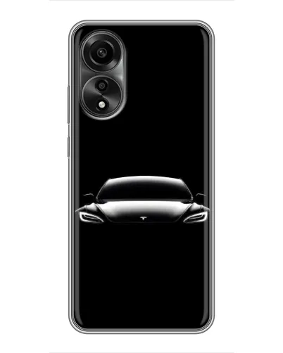 Чехол для OPPO A78 (4G) с картинкой «Фары Tesla Night»