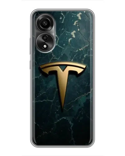 Чехол для OPPO A78 (4G) с картинкой «Мраморная Tesla Gold»