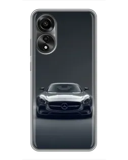 Чехол для OPPO A78 (4G) с картинкой «Mercedes на черном»