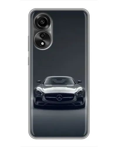 Чехол для OPPO A78 (4G) с картинкой «Mercedes на черном»