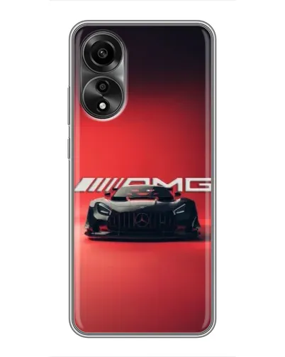 Чехол для OPPO A78 (4G) с картинкой «Mercedes AMG — красная линия»