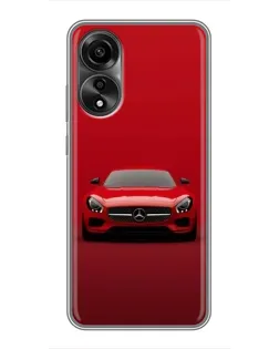 Чехол для OPPO A78 (4G) с картинкой «Красный Mercedes AMG»