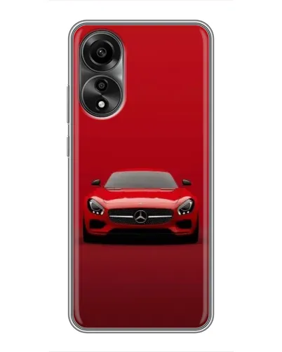 Чехол для OPPO A78 (4G) с картинкой «Красный Mercedes AMG»