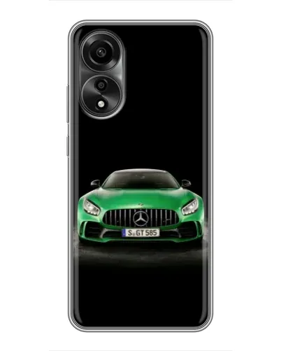 Чехол для OPPO A78 (4G) с картинкой «Mercedes — неоновый лого»