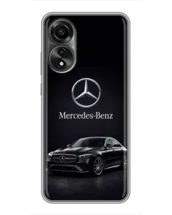 Чехол для OPPO A78 (4G) с картинкой «Mercedes — решетка радиатора»