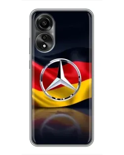 Чехол для OPPO A78 (4G) с картинкой «Mercedes — флаг Германии»