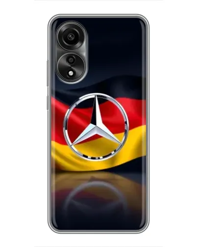 Чехол для OPPO A78 (4G) с картинкой «Mercedes — флаг Германии»