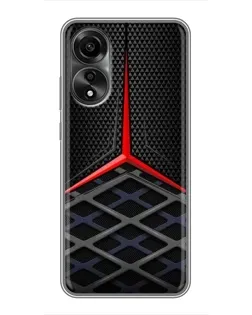 Чехол для OPPO A78 (4G) с картинкой «Mercedes Carbon Grid»