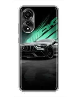 Чехол для OPPO A78 (4G) с картинкой «Темный Mercedes AMG»