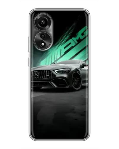 Чехол для OPPO A78 (4G) с картинкой «Темный Mercedes AMG»