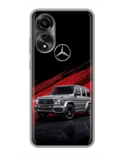 Чехол для OPPO A78 (4G) с картинкой «Mercedes G-Class красный»