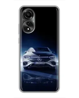 Чехол для OPPO A78 (4G) с картинкой «Ночной Mercedes EQ»