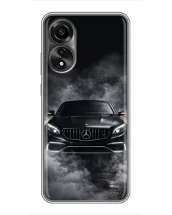 Чехол для OPPO A78 (4G) с картинкой «Mercedes в дыму»