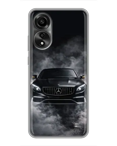 Чехол для OPPO A78 (4G) с картинкой «Mercedes в дыму»
