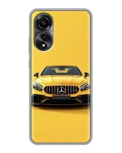 Чехол для OPPO A78 (4G) с картинкой «Желтый Mercedes GT»