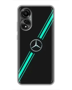 Чехол для OPPO A78 (4G) с картинкой «Спортивные линии Mercedes» Чехол для OPPO A78 (4G) с картинкой «Спортивные линии Mercedes»