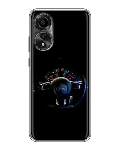 Чехол для OPPO A78 (4G) с картинкой «Салон Audi — руль»