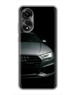 Чехол для OPPO A78 (4G) с картинкой «Audi — детализация кузова» Чехол для OPPO A78 (4G) с картинкой «Audi — детализация кузова»