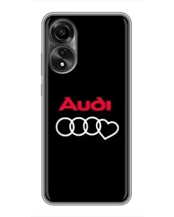 Чехол для OPPO A78 (4G) с картинкой «Логотип Audi Heart» Чехол для OPPO A78 (4G) с картинкой «Логотип Audi Heart»