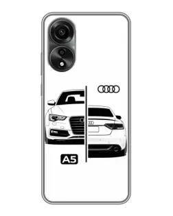 Чехол для OPPO A78 (4G) с картинкой «Audi — контрастный дизайн» Чехол для OPPO A78 (4G) с картинкой «Audi — контрастный дизайн»