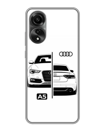 Чехол для OPPO A78 (4G) с картинкой «Audi — контрастный дизайн»