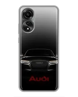 Чехол для OPPO A78 (4G) с картинкой «Audi — градиентный контур» Чехол для OPPO A78 (4G) с картинкой «Audi — градиентный контур»
