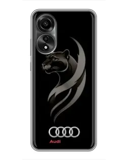 Чехол для OPPO A78 (4G) с картинкой «Графика — пантера и Audi» Чехол для OPPO A78 (4G) с картинкой «Графика — пантера и Audi»