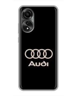 Чехол для OPPO A78 (4G) с картинкой «Audi — золотой логотип» Чехол для OPPO A78 (4G) с картинкой «Audi — золотой логотип»