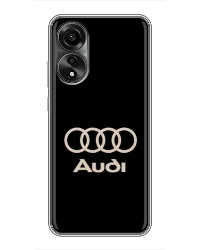 Чехол для OPPO A78 (4G) с картинкой «Audi — золотой логотип»