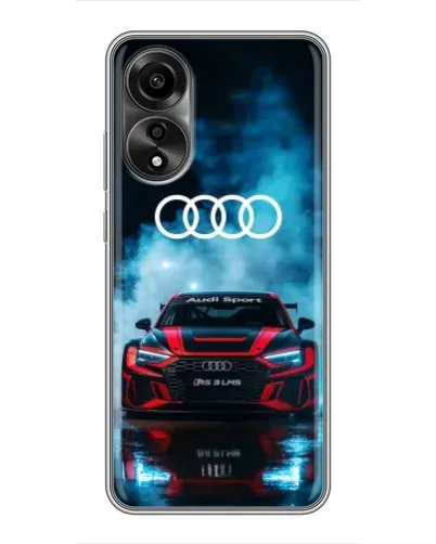 Чехол для OPPO A78 (4G) с картинкой «Audi Sport — неон»