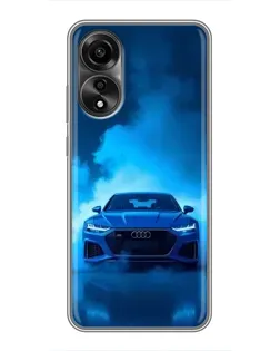 Чехол для OPPO A78 (4G) с картинкой «Audi — голубая энергия» Чехол для OPPO A78 (4G) с картинкой «Audi — голубая энергия»