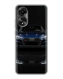 Чехол для OPPO A78 (4G) с картинкой «Audi — ночное отражение» Чехол для OPPO A78 (4G) с картинкой «Audi — ночное отражение»