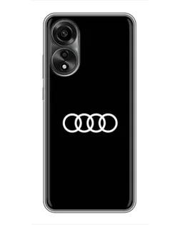 Чехол для OPPO A78 (4G) с картинкой «Audi White Logo» Чехол для OPPO A78 (4G) с картинкой «Audi White Logo»