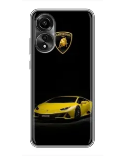 Чехол для OPPO A78 (4G) с картинкой «Lamborghini желтый акцент» Чехол для OPPO A78 (4G) с картинкой «Lamborghini желтый акцент»